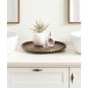 image:imageKate and Laurel Trenza Decorative Round Spiraled Metal Tray with Feet 14 Inch Diameter Antique Brass Circle Footed Coffee Table Tray for Use as Kitchen Counter Display or Living Room Decor Accent
