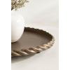image:imageKate and Laurel Trenza Decorative Round Spiraled Metal Tray with Feet 14 Inch Diameter Antique Brass Circle Footed Coffee Table Tray for Use as Kitchen Counter Display or Living Room Decor Accent