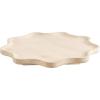 image:imageKate and Laurel Alezar Mango Wood Wavy Round Lazy Susan Tray 18 Inch Diameter Light Bleached Wood Scalloped Wooden Countertop Organizer with Turning Lazy Susan for Kitchen Storage or Ottoman TrayWhite