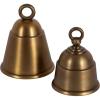 image:imageKate and Laurel Belcourt Vintage TwoPiece Decorative Bell Set Set of 2 Antique Brass Classic Cast Aluminum Metal Bells for Christmas Decor Accents or Holiday Shelf Filler