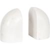 image:imageKate and Laurel Brookhart Modern TwoPiece Marble Bookends for Bookshelf Decor Set of 2 4 x 4 x 6 White Marble Decorative Stone Bookend Set for Use as Wall Shelf Filler or Entryway Table Decor