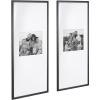 image:imageKate and Laurel Gallery Rectangular Panel Picture Frame Set of 2 14 x 30 matted to 8 x 10 Black Modern Tall TwoPiece Photo Frame Set for Gallery Wall Decor in Living Room Wall Display