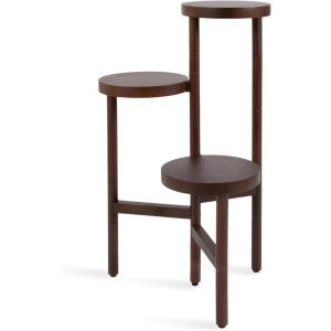 image:imageKate and Laurel Fitley Modern ThreeTier Freestanding Plant Stand 16 x 16 x 35 Dark Brown Decorative Tiered Mango Wood Plant Stand for Useful House Plant Decor