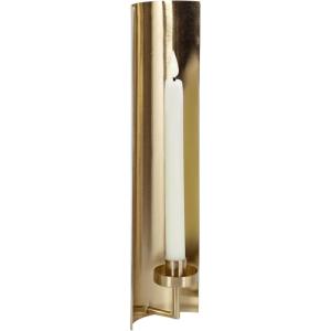 image:imageKate and Laurel Taybron Modern Metal Taper Candle Wall Sconce 4 x 4 x 15 Gold Glam Curved Candlestick Holder for Flameless Candle in Bathroom or Bedroom Wall DecorGold