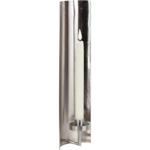 image:imageKate and Laurel Taybron Modern Metal Taper Candle Wall Sconce 4 x 4 x 15 Gold Glam Curved Candlestick Holder for Flameless Candle in Bathroom or Bedroom Wall DecorSilver