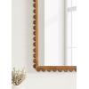 image:imageKate and Laurel Beadbrook Modern Beaded Arched Mirror 20 x 30 Rustic Brown Transitional Arch Wall Mirror for Use as Bathroom Mirror or Entryway Mirror Decor