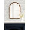 image:imageKate and Laurel Beadbrook Modern Beaded Arched Mirror 20 x 30 Rustic Brown Transitional Arch Wall Mirror for Use as Bathroom Mirror or Entryway Mirror Decor