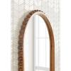 image:imageKate and Laurel Beadbrook Modern Beaded Arched Mirror 20 x 30 Rustic Brown Transitional Arch Wall Mirror for Use as Bathroom Mirror or Entryway Mirror Decor
