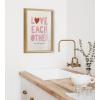 image:imageKate and Laurel Blake Love Each Other and Wash your Hands Framed Printed Glass Wall Art by Kelly Knaga 16x20 Natural Decorative Inspirational Art for Wall