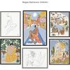 image:imageKate and Laurel Blake Summer Lines 7 Framed Printed Glass Wall Art by Maggie Stephenson 18x24 Gold Chic Line Drawing for Wall