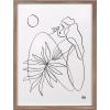 image:imageKate and Laurel Blake Summer Lines 7 Framed Printed Glass Wall Art by Maggie Stephenson 18x24 Gold Chic Line Drawing for Wall