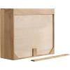 image:imageKate and Laurel Brogan Modern Rectangle Wall Cabinet 24 x 9 x 20 Natural Wood and Black Glass Display Cabinet for OverTheToilet Bathroom Storage Cabinet or Living Room Storage CabinetNatural