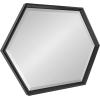 image:imageKate and Laurel Calter Modern Hexagon Wall Mirror 22 x 31 Black Chic Indie Room Decor for WallBlack
