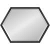 image:imageKate and Laurel Calter Modern Hexagon Wall Mirror 22 x 31 Black Chic Indie Room Decor for WallBlack