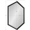 image:imageKate and Laurel Calter Modern Hexagon Wall Mirror 22 x 31 Black Chic Indie Room Decor for WallBlack
