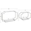 image:imageKate and Laurel Ciel Modern Horizontal Shelves Set of 2 Silver Decorative Glam Wall Decor for Storage and DisplaySilver