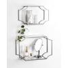 image:imageKate and Laurel Ciel Modern Horizontal Shelves Set of 2 Silver Decorative Glam Wall Decor for Storage and DisplaySilver