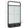 image:imageKate and Laurel Decatur Modern Dry Erase Wall Organizer with Hooks 18 x 5 x 30 Black Decorative Command Center Wall Organization