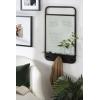 image:imageKate and Laurel Decatur Modern Dry Erase Wall Organizer with Hooks 18 x 5 x 30 Black Decorative Command Center Wall Organization