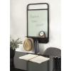 image:imageKate and Laurel Decatur Modern Dry Erase Wall Organizer with Hooks 18 x 5 x 30 Black Decorative Command Center Wall Organization