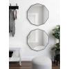 image:imageKate and Laurel Deka Modern Geometric Wall Mirror 25 x 26 Black Decorative Etched Geometric Mirror for Wall with Starburst Shape and Contemporary FinishBlack