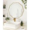 image:imageKate and Laurel Deka Modern Geometric Wall Mirror 25 x 26 Black Decorative Etched Geometric Mirror for Wall with Starburst Shape and Contemporary FinishGold