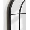 image:imageKate and Laurel Dolbrook Arch Mirror 19 x 40 Satin Black Modern Arched Window Mirror with Iron FrameBlack
