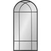 image:imageKate and Laurel Dolbrook Arch Mirror 19 x 40 Satin Black Modern Arched Window Mirror with Iron FrameBlack