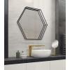 image:imageKate and Laurel Felicia Modern Hexagon Mirror 30 x 30 Black Geometric Accent Mirror for WallBlack