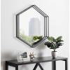 image:imageKate and Laurel Felicia Modern Hexagon Mirror 30 x 30 Black Geometric Accent Mirror for WallBlack