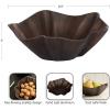 image:imageKate and Laurel Flutte Scalloped Decorative Metal Serving Bowl 10 x 10 x 3 Bronze Modern Wavy Fruit Bowl for Kitchen Counter or Use as Tabletop Storage for an Entryway Table