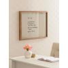 image:imageKate and Laurel Framed Glass Dry Erase Art Natural Linen Light Whiteboard for Wall by The Creative Bunch Studio 24 x 18 Blake Gold Frame Modern Dry Erase Art for Wall Decor