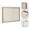 image:imageKate and Laurel Framed Glass Dry Erase Art Natural Linen Light Whiteboard for Wall by The Creative Bunch Studio 24 x 18 Blake Gold Frame Modern Dry Erase Art for Wall Decor