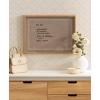 image:imageKate and Laurel Framed Glass Dry Erase Art Neutral Linen with White Scalloped Whiteboard for Wall by The Creative Bunch Studio 24 x 18 Blake Natural Frame Modern Dry Erase Art for Wall Decor
