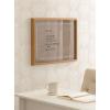 image:imageKate and Laurel Framed Glass Dry Erase Art Neutral Linen with White Scalloped Whiteboard for Wall by The Creative Bunch Studio 24 x 18 Blake Natural Frame Modern Dry Erase Art for Wall Decor