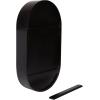 image:imageKate and Laurel Hutton Modern Capsule Wall Shelf 16 x 28 Light Natural and Black Minimal Round Oval Wall Shelves for Above Toilet Bathroom Storage or Cute Nursery Shelving
