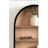 image:imageKate and Laurel Hutton Modern Capsule Wall Shelf 16 x 28 Light Natural and Black Minimal Round Oval Wall Shelves for Above Toilet Bathroom Storage or Cute Nursery Shelving