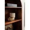 image:imageKate and Laurel Hutton Modern Tall Capsule Wall Shelf 13 x 33 Walnut Brown Slim Round Oval Wall Shelves for Above Toilet Bathroom Storage or Cute Nursery Shelving