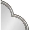 image:imageKate and Laurel Krisi Glam Scalloped Wall Mirror 28 x 28 Silver Decorative Scallop Shaped Mirror with Flower Shaped Frame and Traditional FinishSilver