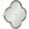 image:imageKate and Laurel Krisi Glam Scalloped Wall Mirror 28 x 28 Silver Decorative Scallop Shaped Mirror with Flower Shaped Frame and Traditional FinishSilver