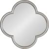 image:imageKate and Laurel Krisi Glam Scalloped Wall Mirror 28 x 28 Silver Decorative Scallop Shaped Mirror with Flower Shaped Frame and Traditional FinishSilver