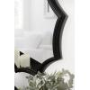 image:imageKate and Laurel Lalina Modern Scalloped Round Wall Mirror 24 Inch Diameter Black Decorative Glamorous Wall Decor AccentBlack