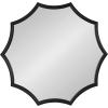 image:imageKate and Laurel Lalina Modern Scalloped Round Wall Mirror 24 Inch Diameter Black Decorative Glamorous Wall Decor AccentBlack