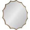 image:imageKate and Laurel Lalina Modern Scalloped Round Wall Mirror 24 Inch Diameter Black Decorative Glamorous Wall Decor AccentGold