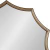 image:imageKate and Laurel Lalina Modern Scalloped Round Wall Mirror 24 Inch Diameter Black Decorative Glamorous Wall Decor AccentGold