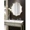 image:imageKate and Laurel Lalina Modern Scalloped Round Wall Mirror 24 Inch Diameter Black Decorative Glamorous Wall Decor AccentGold