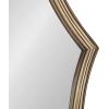 image:imageKate and Laurel Lalina Modern Scalloped Round Wall Mirror 24 Inch Diameter Black Decorative Glamorous Wall Decor AccentGold