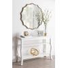 image:imageKate and Laurel Lalina Modern Scalloped Round Wall Mirror 24 Inch Diameter Black Decorative Glamorous Wall Decor AccentGold