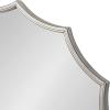 image:imageKate and Laurel Lalina Modern Scalloped Round Wall Mirror 24 Inch Diameter Black Decorative Glamorous Wall Decor AccentSilver