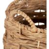 image:imageKate and Laurel Livia Modern TwoPiece Woven Basket Set 16 x 16 and 13 x 13 Natural Water Hyacinth Transitional Natural Wicker Baskets for Use as Woven Planters or Living Room Blanket BasketsNatural